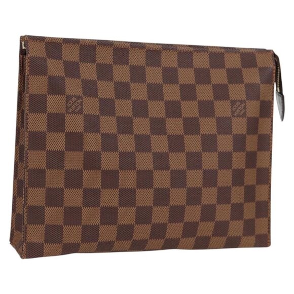 LOUIS VUITTON Damier Ebene Poche Toilette 26 Pouch - Picture 1 of 16
